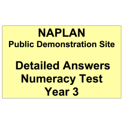 NAPLAN Demo Answers Numeracy Year 3
